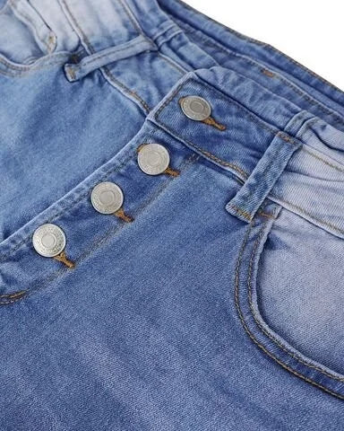 Danique - Denim Broek Met Hoge Taille