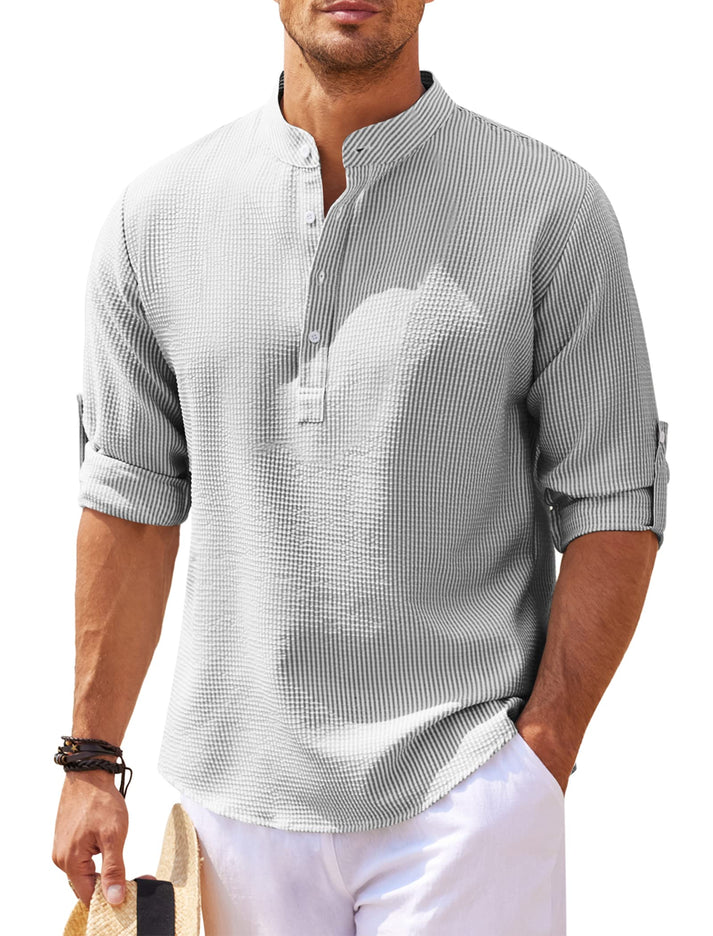 Meady™ - Het Ultra Comfortabele Casual Shirt Met Lange Mouwen | Ongeëvenaard Comfort En Moeiteloze Stijl Voor Elke Gelegenheid
