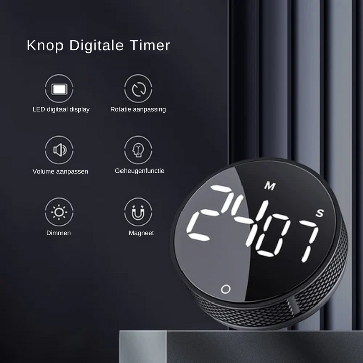 Digitale Timer™ | Multifunctionele draai-timer voor alle tijdmetingen