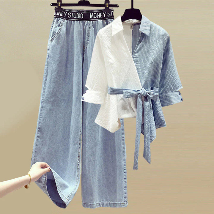 Greta - Shirt En Jeans Set™ | Perfect Voor Elke Gelegenheid, Casual Of Formeel!
