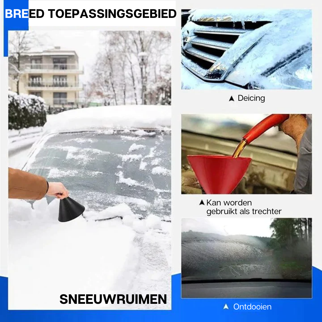 Ronde IJskrabber™ | Haal gemakkelijk sneeuw en ijs van je autoruiten